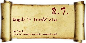Ungár Terézia névjegykártya